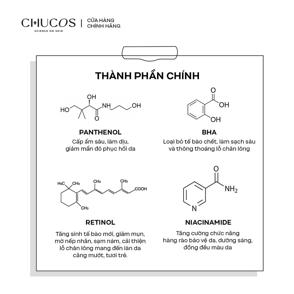 Kem Dưỡng Giảm Nếp Nhăn, Chống Lão Hoá Chucos Brightalive Cream - After Retinol 50g