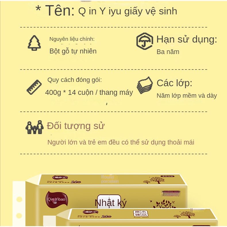Cuộn Giấy Vệ Sinh Bằng Bột Gỗ Ttm053