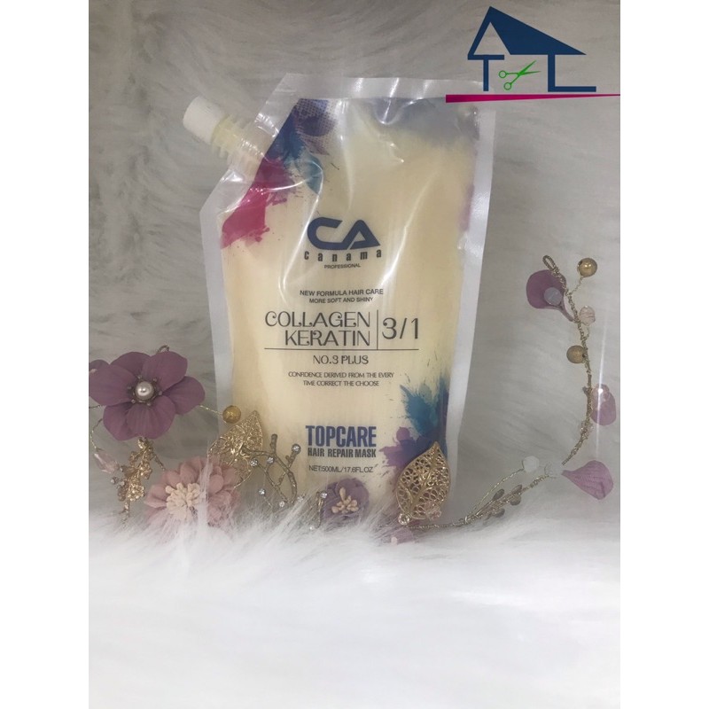 Hấp dầu canama Collagen Keratin 500ml