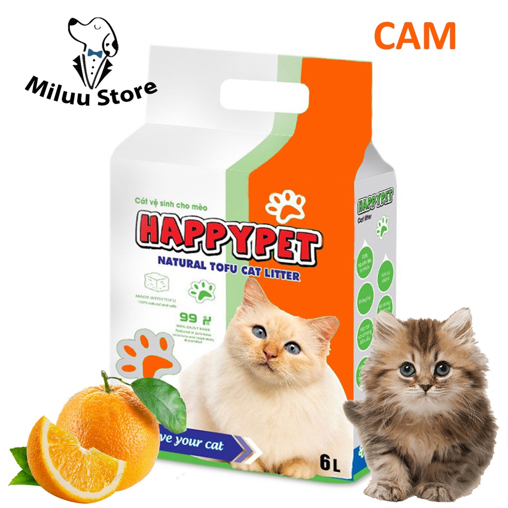 Cát đậu nành hữu cơ TOFU 6L - Cát vệ sinh cho mèo - Nhiều mùi hương lựa chọn