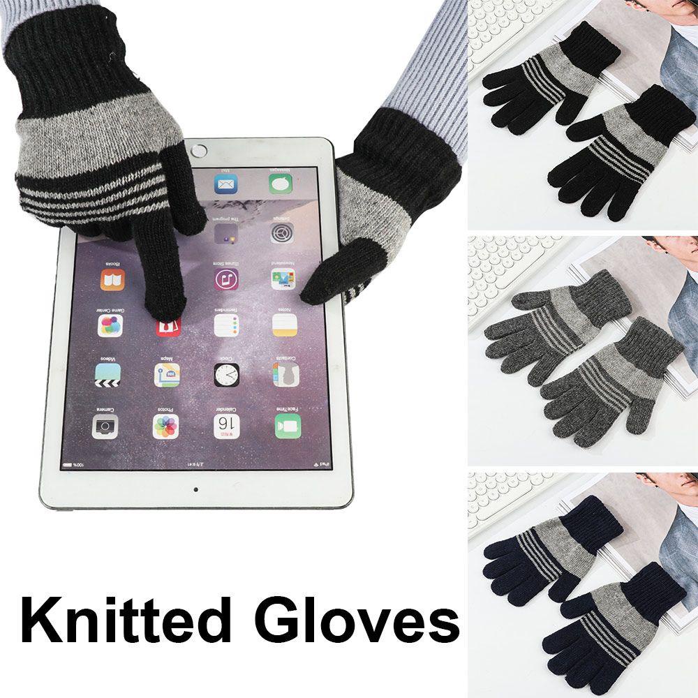 MELODG Găng Tay Dệt Kim Dày Dặn Có Thể Sử Dụng Màn Hình Cảm Ứng