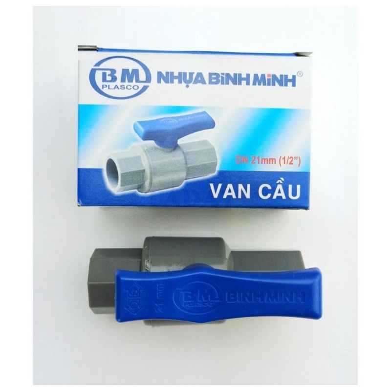 Van Cầu Khóa Nước Phi 21, 27, 34, 42, 49 ống PVC - thương hiệu Bình Minh