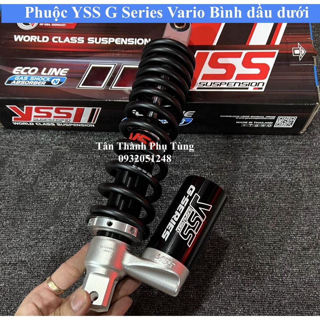 Phuộc YSS G Series bình dầu dưới Vario, Vision, Click, Lead Chính hãng