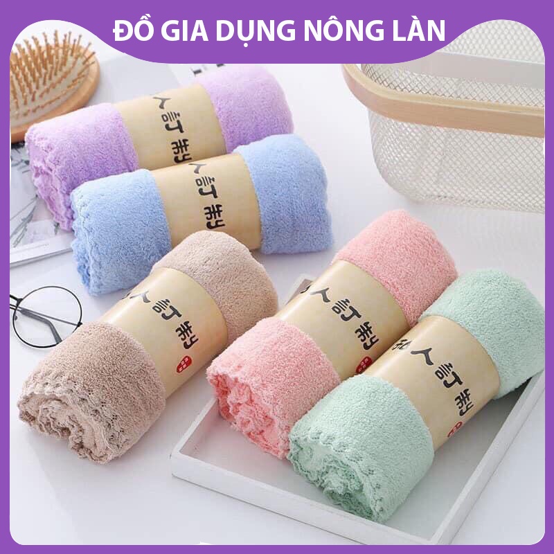 Khăn mặt lông cừu Hàn Quốc NL Shop  mềm mại hàng xuất khẩu giá bình dân, Khăn Mặt Lông Cừu cotton Siêu Thấm Hút 50x30cm