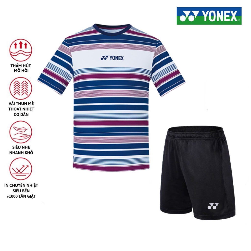 Áo cầu lông, quần cầu lông Yonex chuyên nghiệp mới nhất sử dụng tập luyện và thi đấu cầu lông MS12