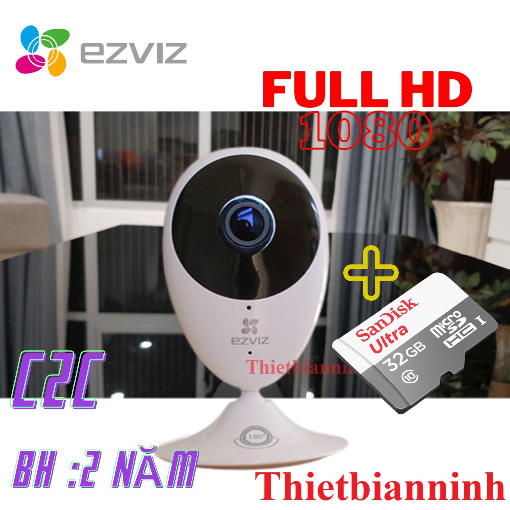 Camera Wifi EZVIZ C2C 720P 1MP, Camera Nhỏ Ngọn, Nét, Chính Hãng, Bảo Hành 24 tháng