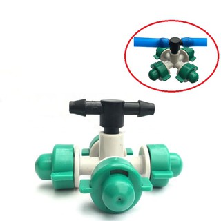Vòi phun sương 4 cửa dùng ống phun sương PU 5/8mm hoặc ống PVC 4/7mm chất lượng cao