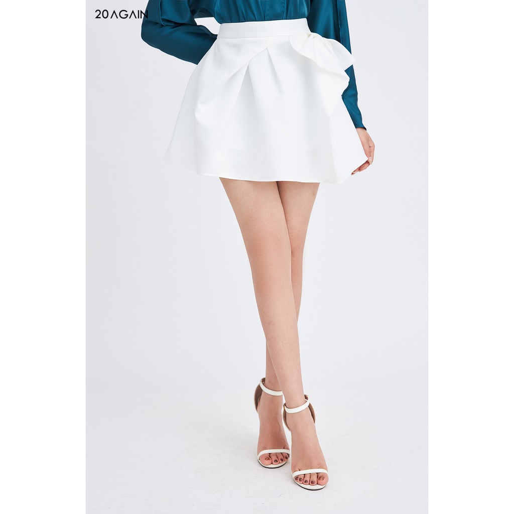 Chân váy A xếp nơ 1 bên 20Again JAA1332 | BigBuy360 - bigbuy360.vn