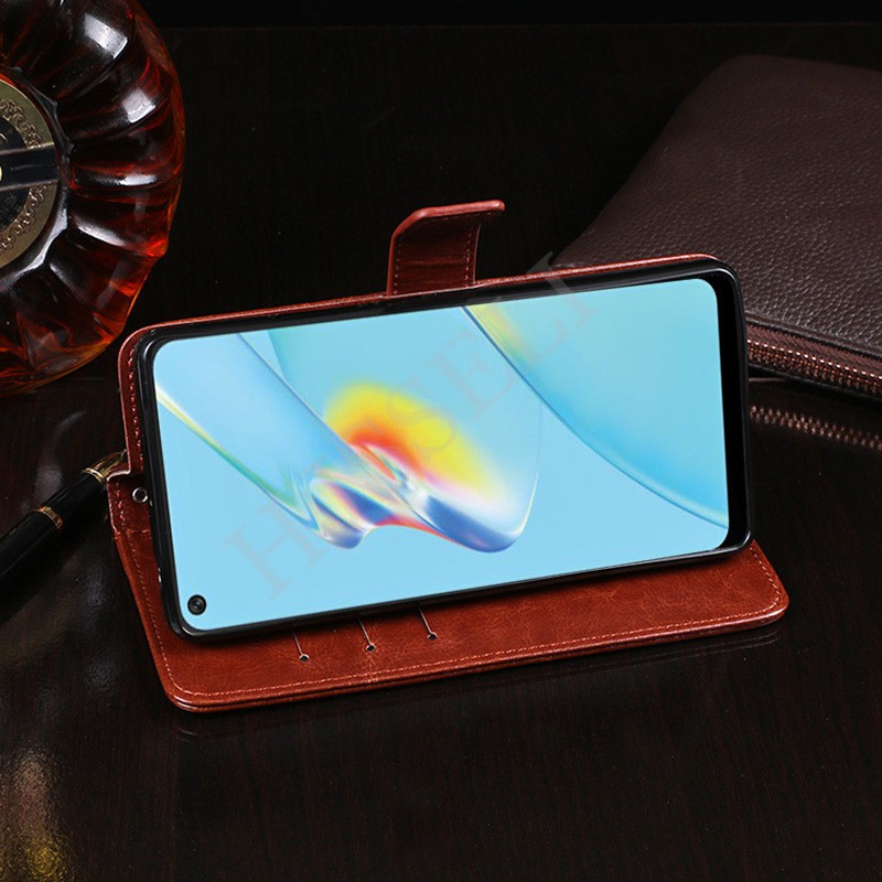 Bao da điện thoại nắp lật kiêm ví cho OPPO A54 4G