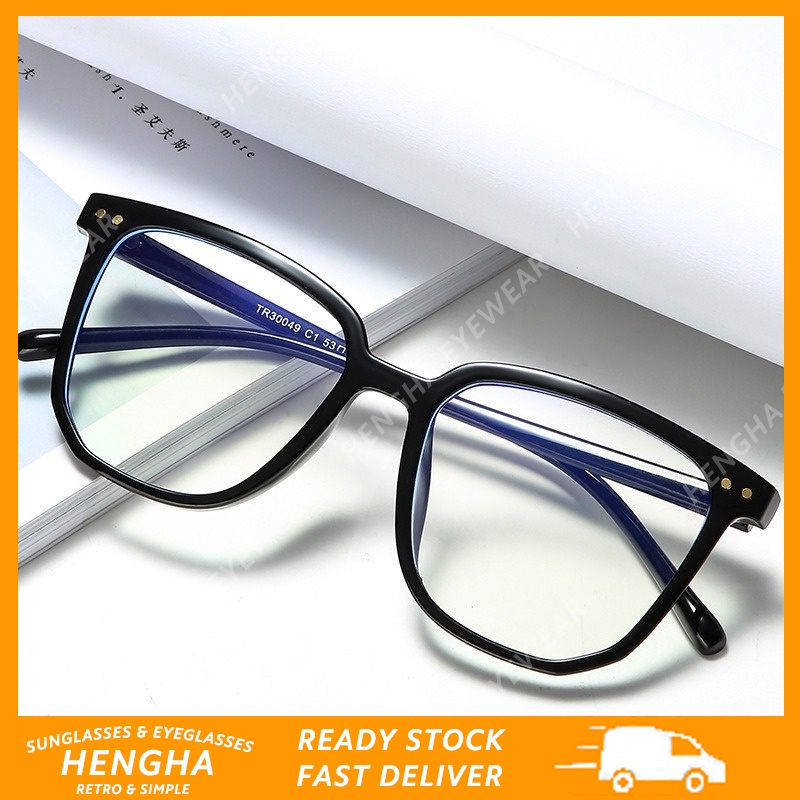 Mắt Kính Gọng Vuông Trong Suốt Chống Ánh Sáng Xanh Thời Trang Hàn Quốc