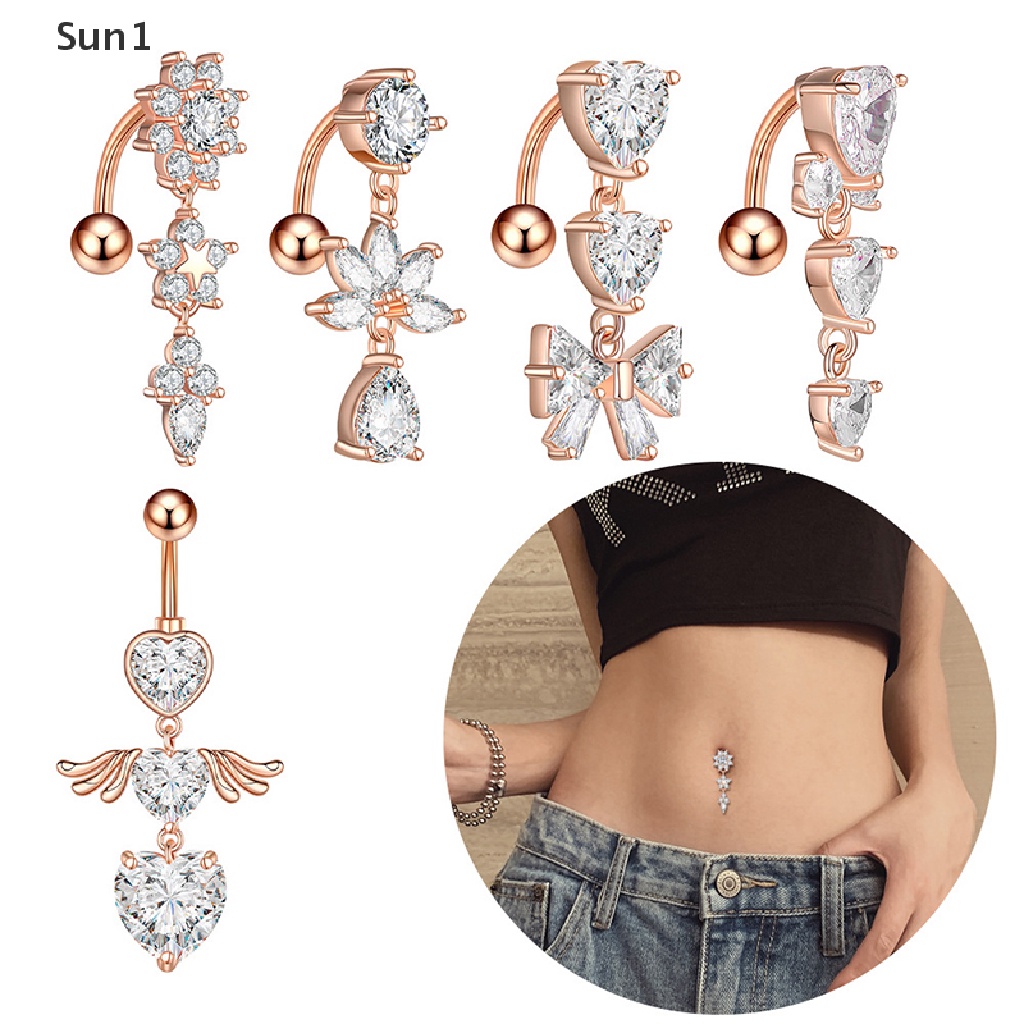 1 Khuyên Rốn Hình Hoa / Trái Tim Đôi Cánh Thời Trang