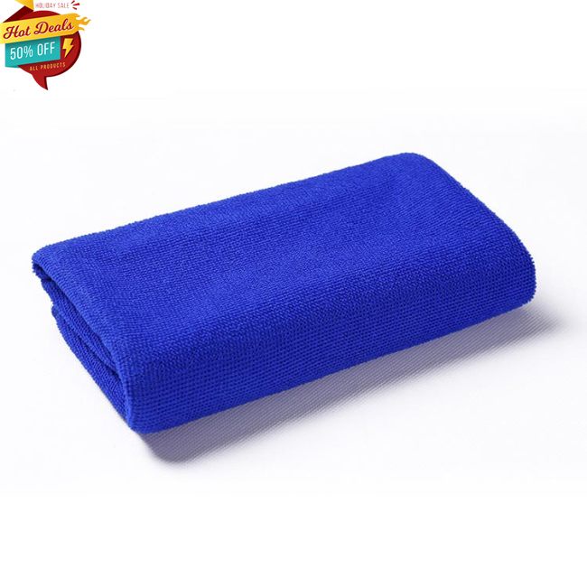 COD 25*25cm Car Wash Towel Soft Microfiber Fiber Buffing Fleece Car Wash Towel Absorbent Dry Cleaning Kit
