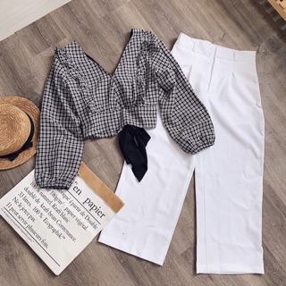 Áo cột nơ thần thánh 2 màu🌸hình thật