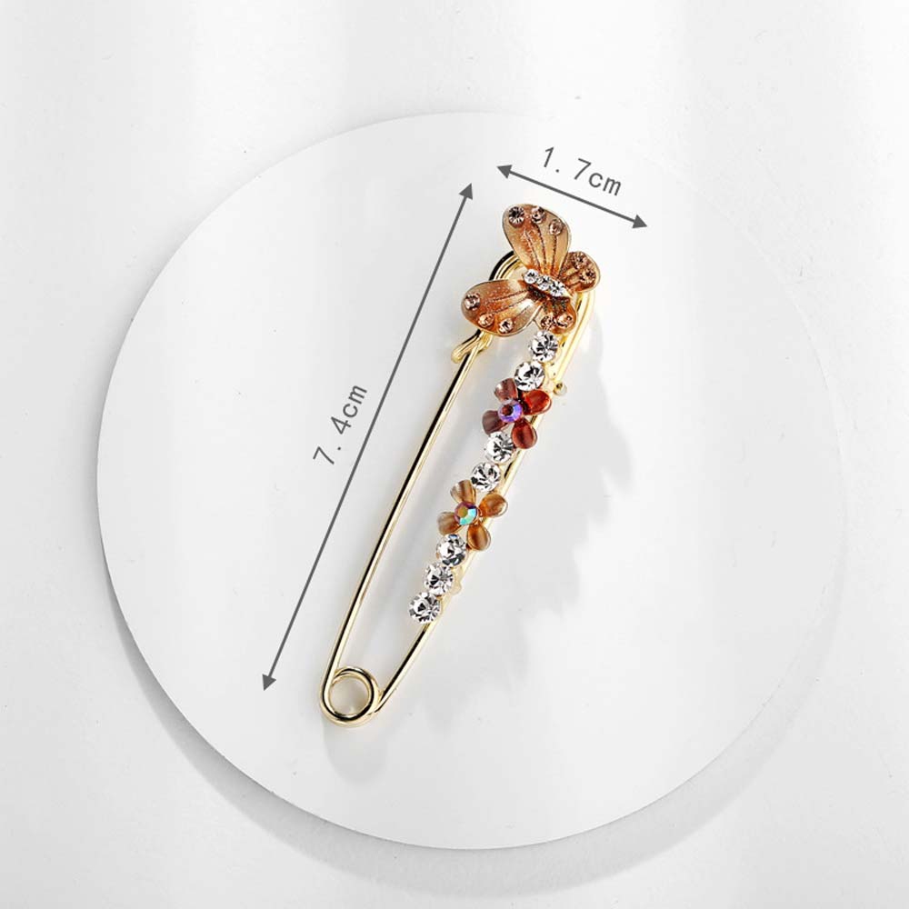 Trâm Cài Áo Hình Cánh Bướm Đính Đá Nhân Tạo Sang Trọng