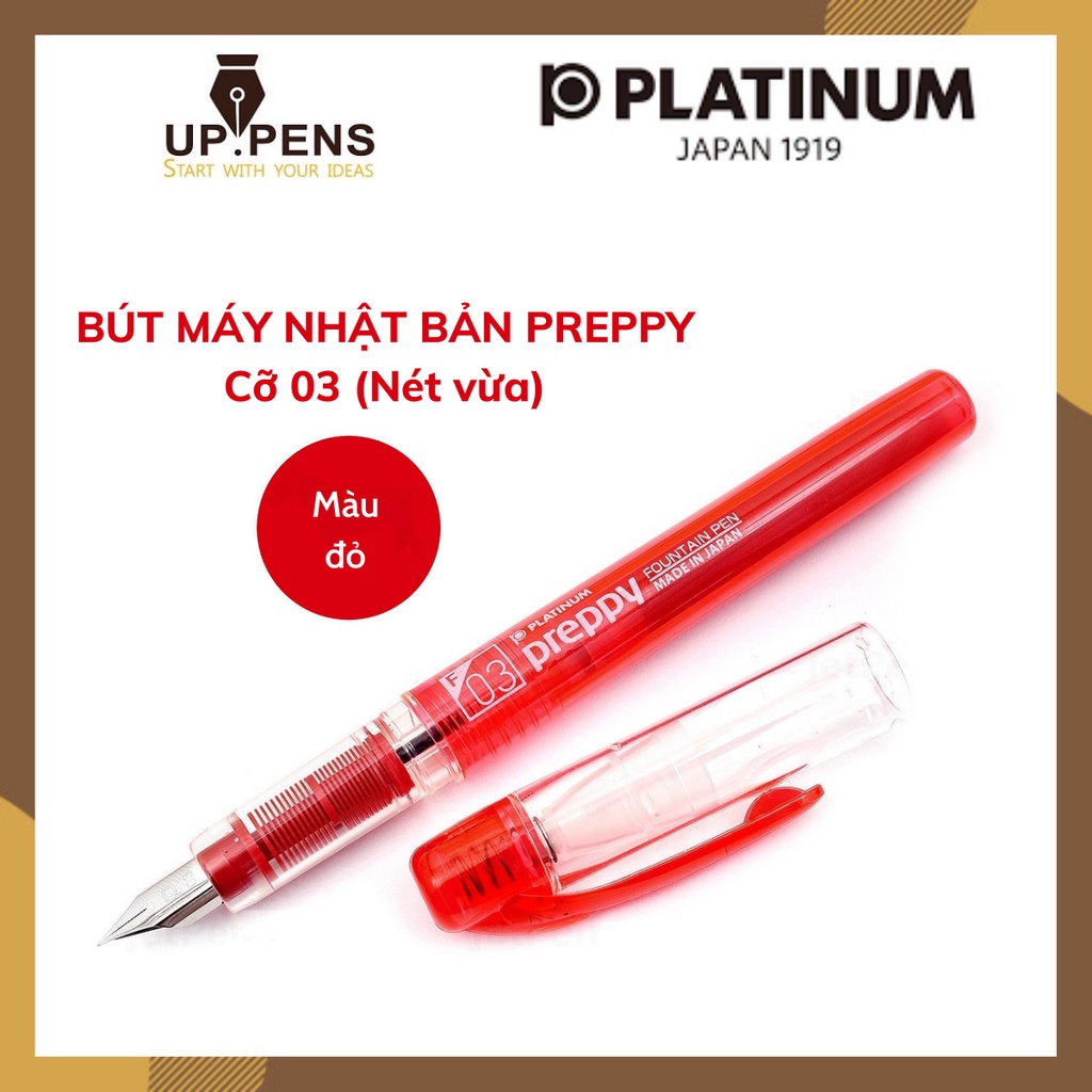 Bút máy Platinum Preppy - 03 Fine Nib - Màu đỏ (Red)