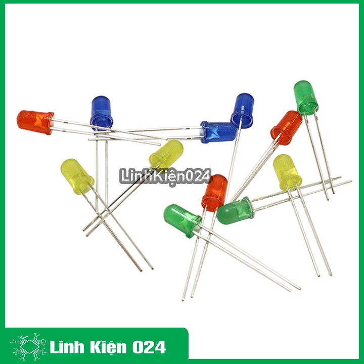 Gói 10 con led phủ màu 5mm