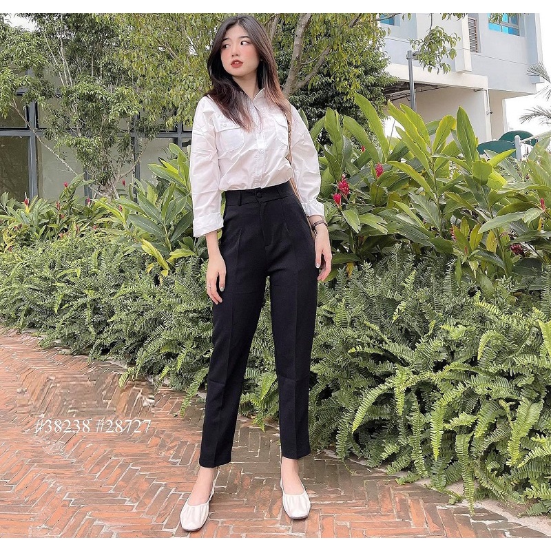 Quần Tây Nữ Baggy Công Sở Vải Tuyết Mưa Dày Đẹp - BT Fashion