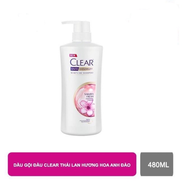 Dầu Gội Clear Hoa Anh Đào 480g Thái Lan