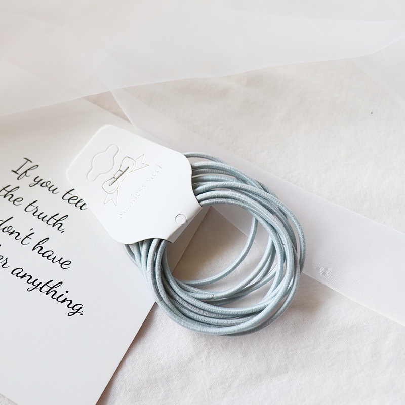 Set 10 Dây Buộc Tóc Co Giãn Nhiều Màu Sắc Tiện Dụng Cho Nữ