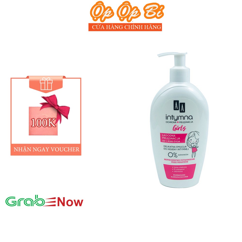 Dung Dịch Vệ Sinh Trẻ Em, Giảm Viêm, Ngăn Ngừa Tấy Đỏ, Thành Phần Axit Lactic - AA Intymna 300ml