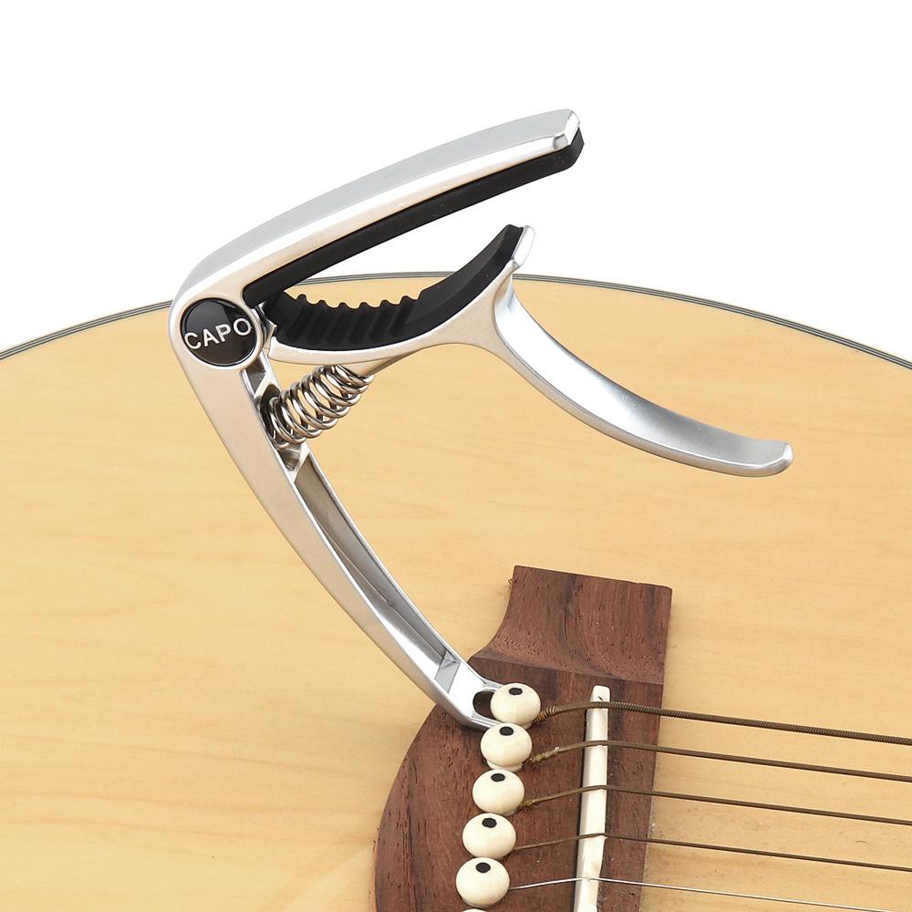 Capo Guitar Classic/Acoustic/ukulele kim loại có móc pin chốt đàn cao cấp