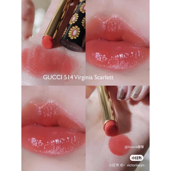 Son Gucci Rouge De Beauté Brillant 514 Virginia Scarlett - CHÍNH HÃNG