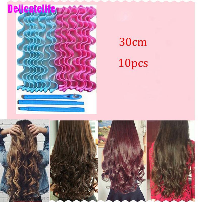 [Hàng mới về] Set 10 dụng cụ uốn tóc gợn sóng tiện lợi 30cm