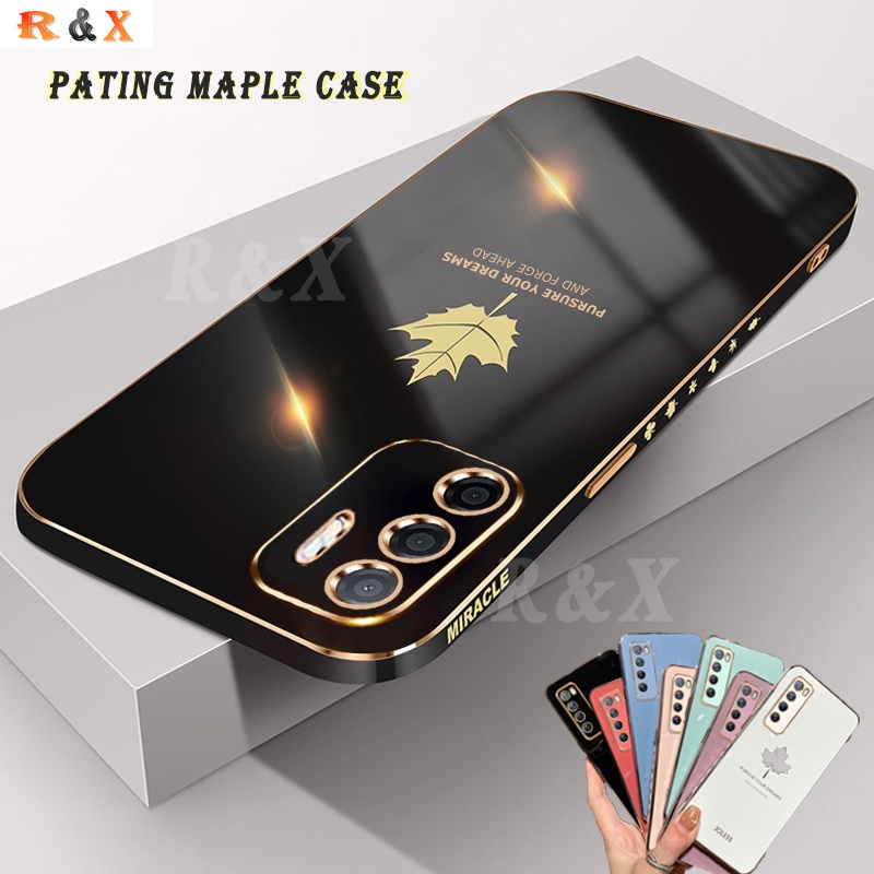 Ốp Điện Thoại Mạ Điện Hình Lá Phong Cho Xiaomi Pooco M3 Pro Poco X3 GT X3 Pro NFC F3 F4 GT Redmi Note 10 5G Redmi 9T Note 8 R&amp;X