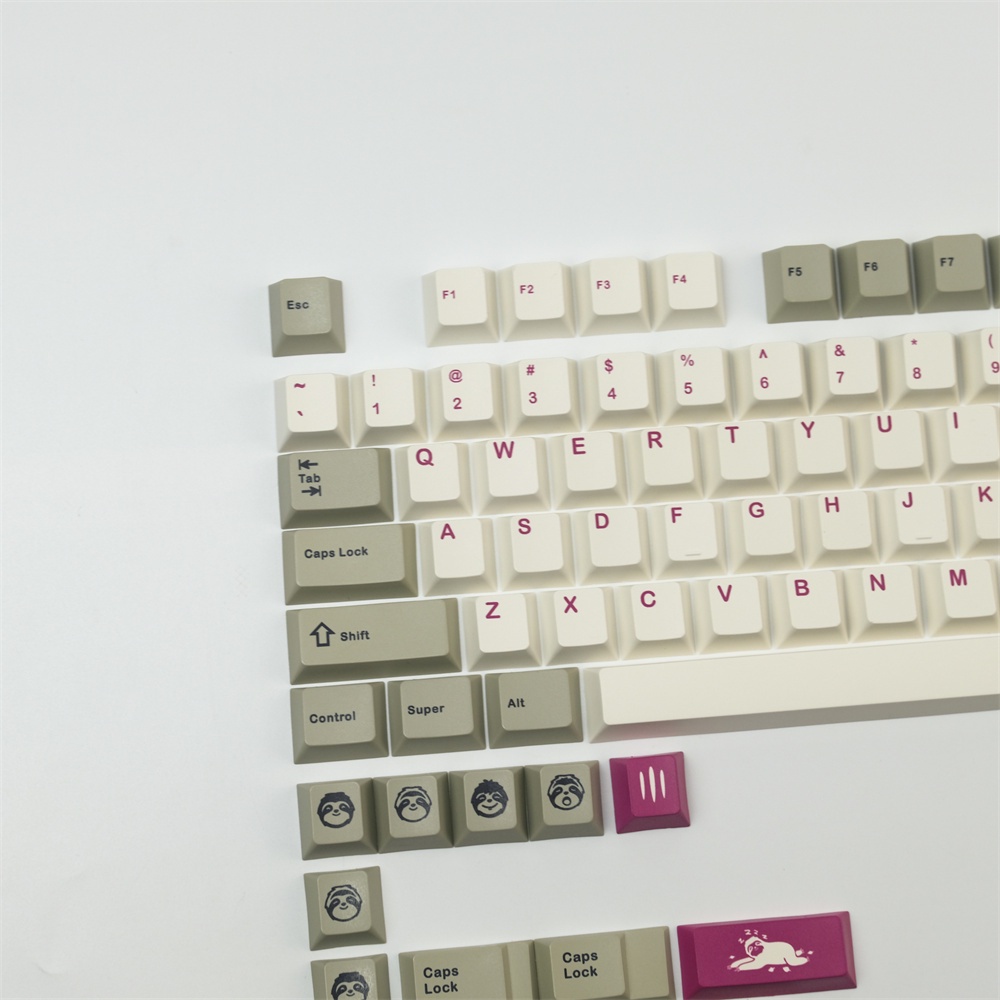Gói phím GMK Sloth, 125 phím Keycaps Cherry Profile DYE-SUB Cá nhân hóa GMK Keycaps cho bàn phím cơ