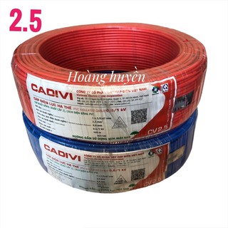 50m dây điện đơn 2.5 cadivi