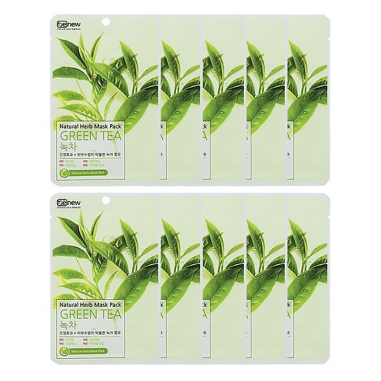 Mặt nạ trà xanh xóa mụn, dưỡng trắng da BENEW GREEN TEA NATURAL HERB MASK PACK Hàn quốc 22ml/gói