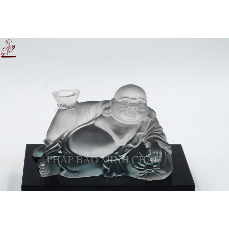 [PHÁP BẢO MINH CHÂU]Tượng Di Lặc Lưu Ly 10cm - BÀY Ô TÔ - ĐẸP NHỎ GỌN