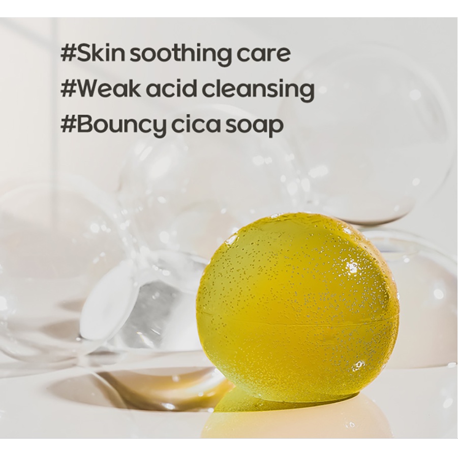 Xà Phòng Rau Má Jeju ONGREDIENTS Jeju Cica Cleansing Ball 110g GomiMall
