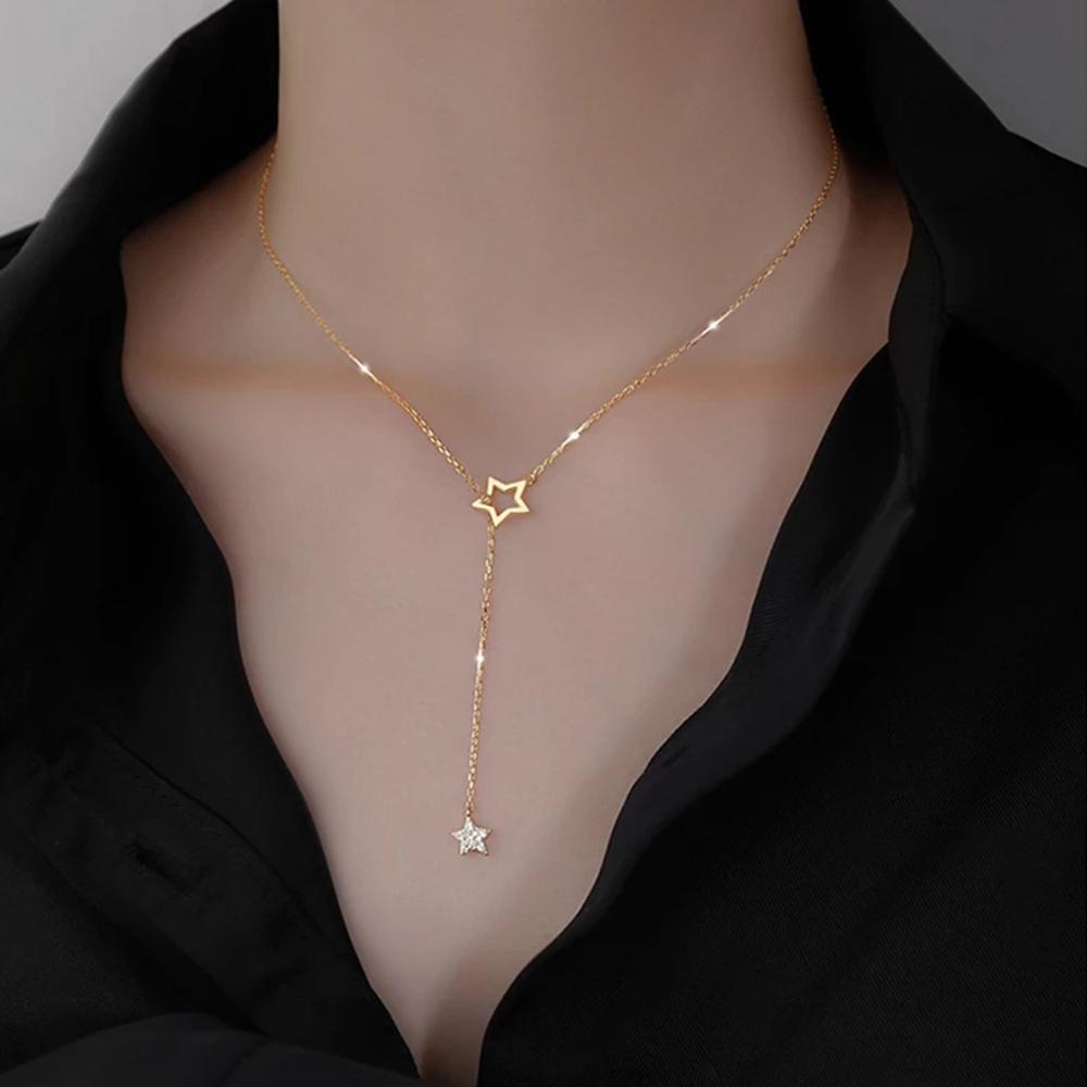 Vòng cổ Choker Họa Tiết Ngôi Sao Đơn Giản Cho Nữ