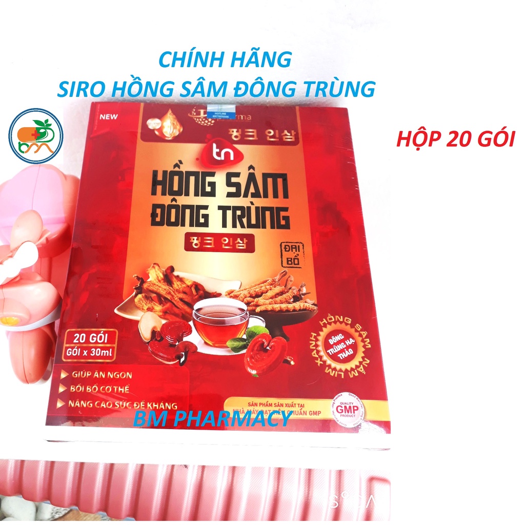 Siro HỒNG SÂM ĐÔNG TRÙNG, giúp hỗ trợ tăng cường sức khỏe, giảm mệt mỏi