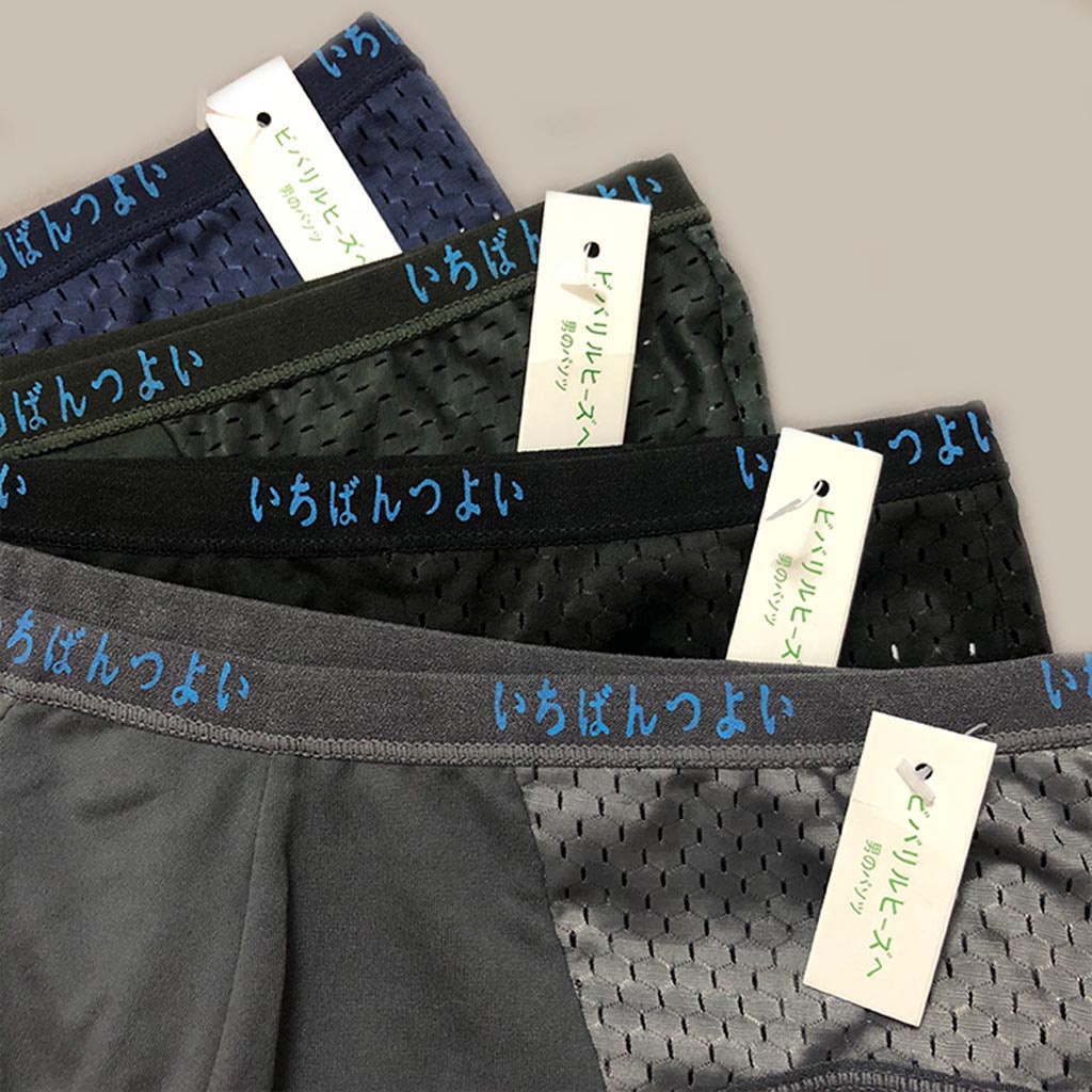 Combo 4 Quần lót tam giác nam thông hơi thoáng khí hàng xuất nhật, sịp chéo nam co giãn 4 chiều