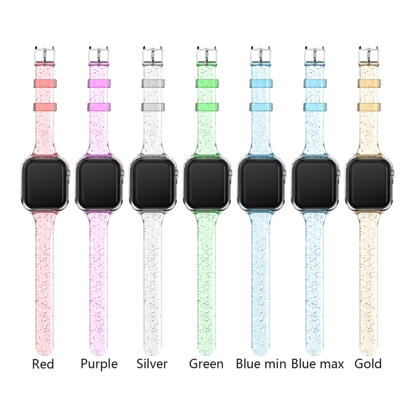 Dây Đeo Silicone Trong Suốt Cho Đồng Hồ Thông Minh Apple Watch Series 6 Se 5 4 3 2 1 Iwatch Band 40mm 44mm 38mm 42mm