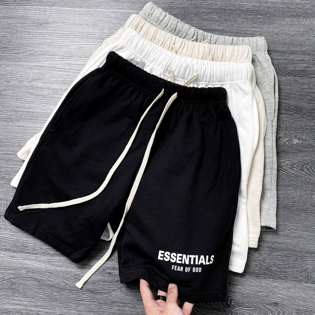 Quần Short Essentials Rút Dây Unisex Thể Thao Form Rộng Chất Thun Cotton Mịn Mát_VIETCEN | BigBuy360 - bigbuy360.vn