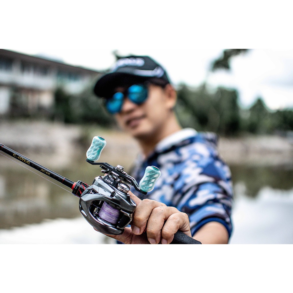 Tay cầm đôi Gomexus bằng sợi cacbon 85-95mm không có nút usd cho máy câu ngang Shimano Daiwa BFS