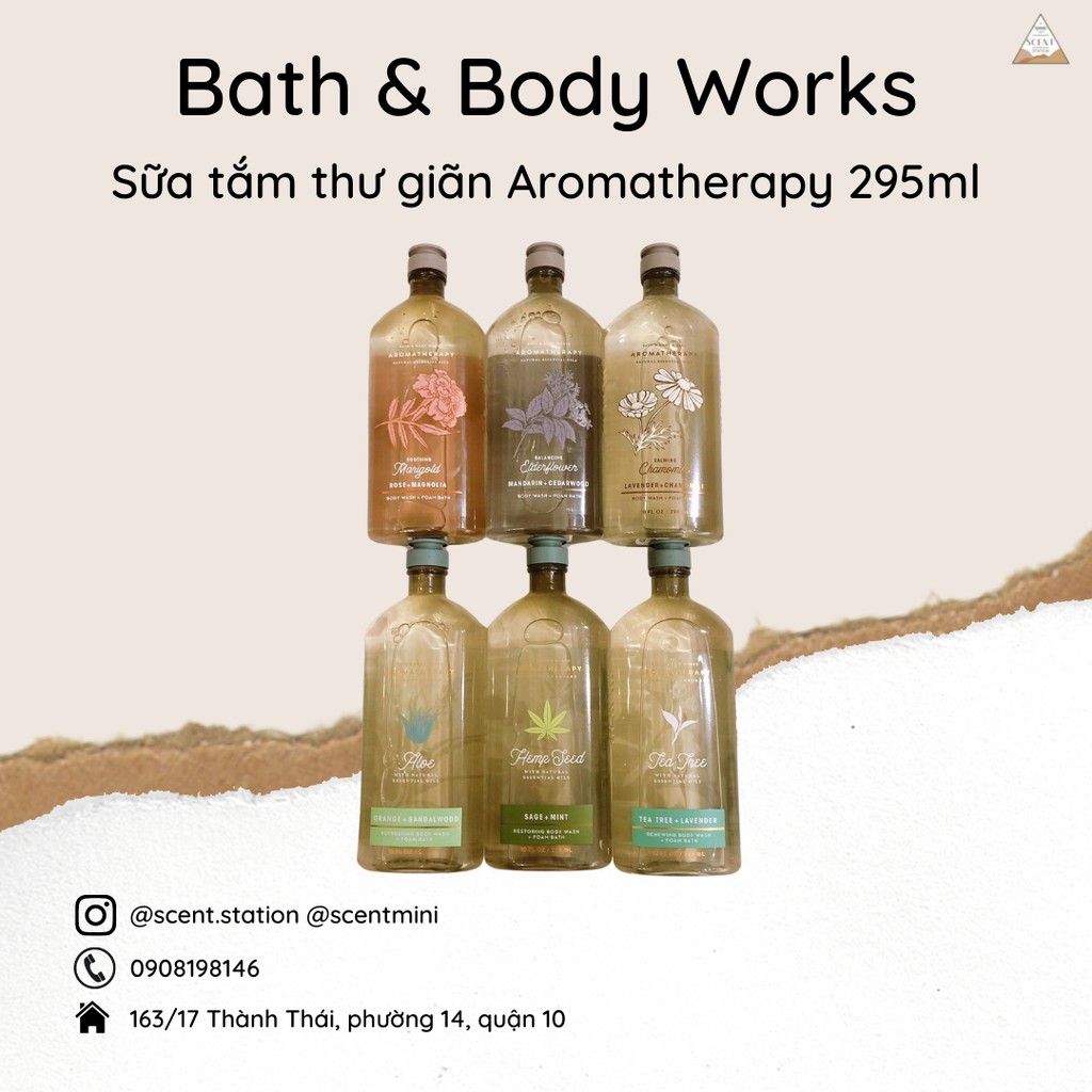 Sữa tắm thư giãn Aromatherapy Bath & Body Works 295ml