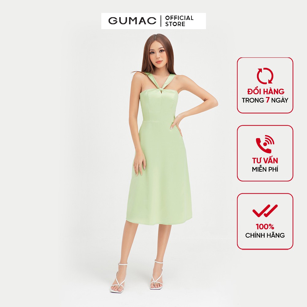 [Mã WABRGULUV giảm tới 100K đơn 249K] Đầm nữ cách điệu cúp ngực GUMAC phong cách sang trọng DB471 | BigBuy360 - bigbuy360.vn