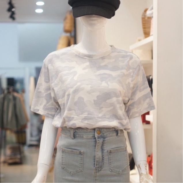 Áo thun nữ cotton 100% họa tiết Lính - FREESIZE 60KG