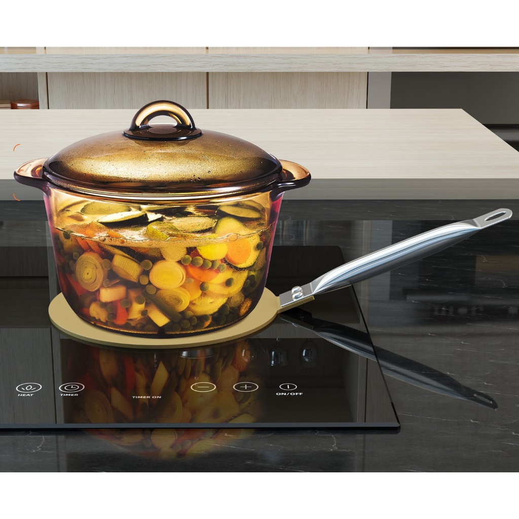 Đế Bắt Từ Dẫn Nhiệt FischBar Dùng Cho Nồi Thuỷ Tinh Luminarc Xài Trên Bếp Từ - 18.5cm