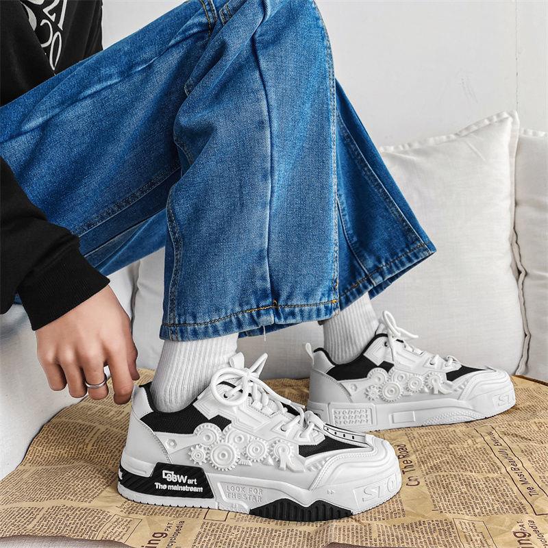 Giày thể thao đế dày tăng chiều cao thông thoáng phong cách mùa hè cho nam