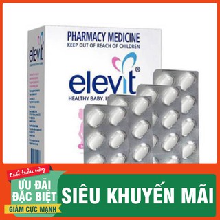HẠ NHIỆT Vitamin Tổng Hợp Elevit Cho Bà Bầu 100 Viên HẠ NHIỆT