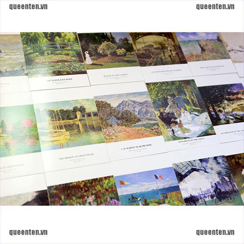 Set 30 Tấm Bưu Thiếp Hoạ Tiết Hoạt Hình Phong Cách vintage Thẻ
