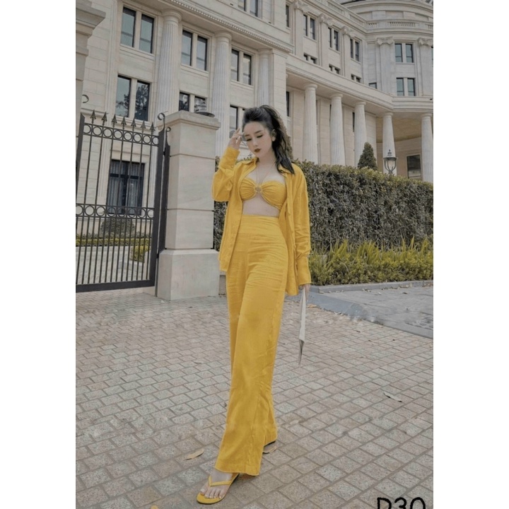 (MẪU MỚI) SÉT ĐŨI NỮ 3 MÓN SANG CHẢNH SIU XINH CỰC HOT SIÊU PHẨM PU HHP FASHION