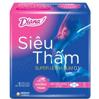6 gói băng vệ sinh diana siêu thấm siêu mỏng 0.1