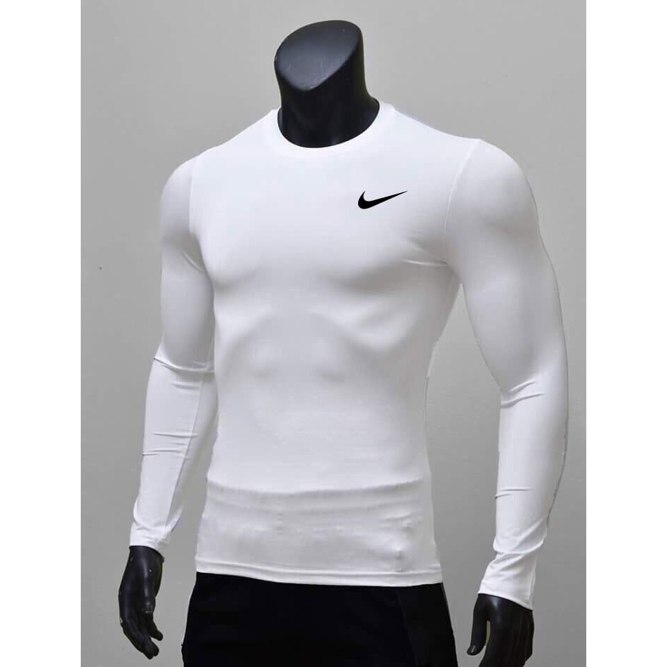 Áo lót body giữ nhiệt cao cấp tập gym, chơi bóng đá, đi chơi màu Trắng | BigBuy360 - bigbuy360.vn
