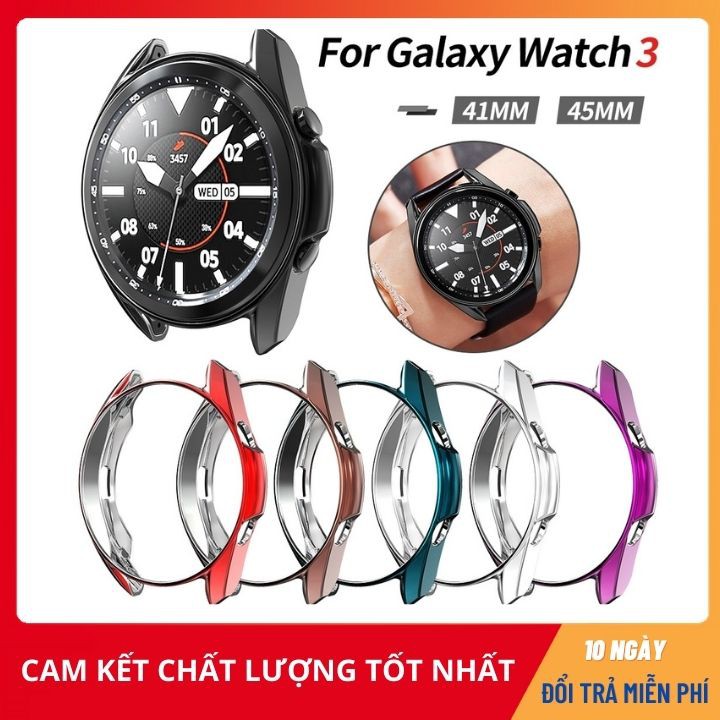 (TẶNG DÁN MÀN HÌNH) Ốp bảo vệ đồng hồ Samsung Galaxy Watch 3 ( Size 41mm và 45mm)